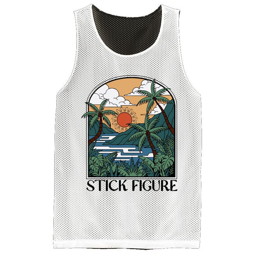 Stick Figure Enchantment Mesh Reversible Basketball Jersey Tank