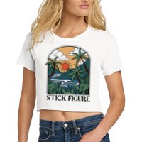 Stick Figure Enchantment Women's Crop Top Tee