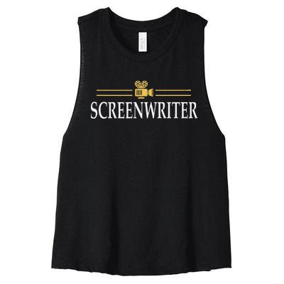 Screenwriter Filmcrew Filmmaker Women's Racerback Cropped Tank