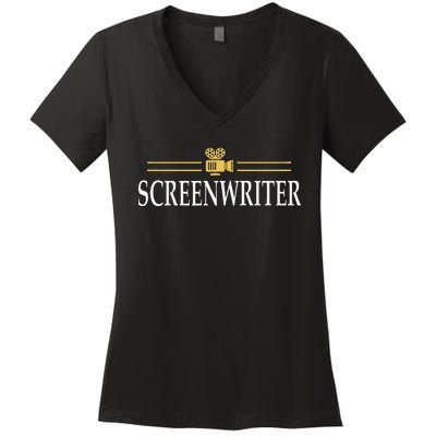 Screenwriter Filmcrew Filmmaker Women's V-Neck T-Shirt