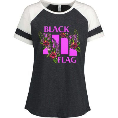 Summer Flowers Flag Enza Ladies Jersey Colorblock Tee