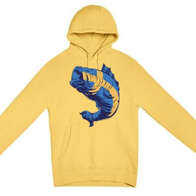 Swedish Flag Fish Premium Pullover Hoodie