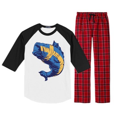 Swedish Flag Fish Raglan Sleeve Pajama Set