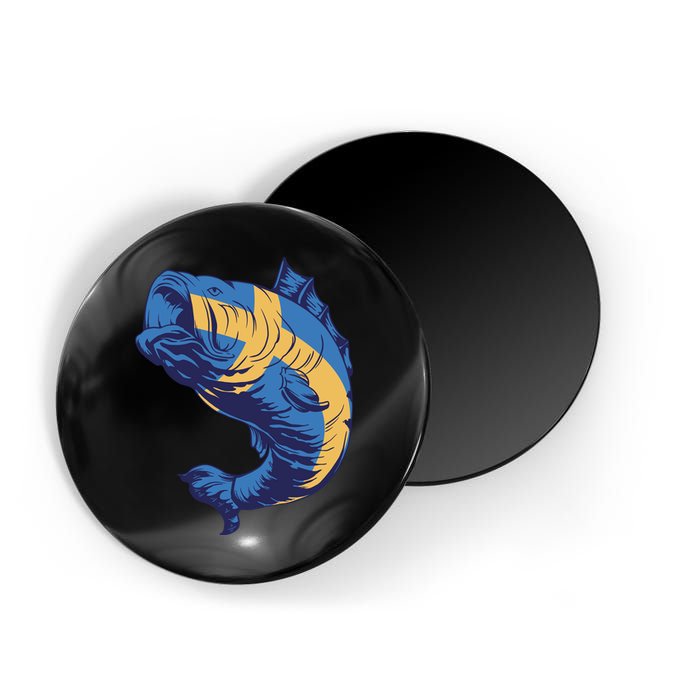 Swedish Flag Fish Magnet