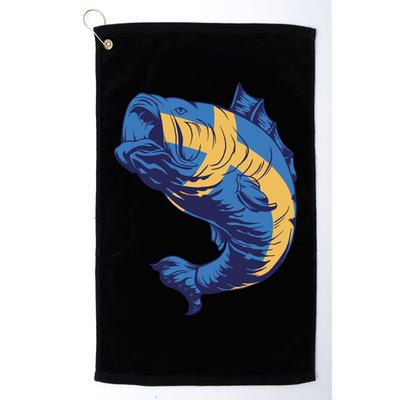 Swedish Flag Fish Golf Towel