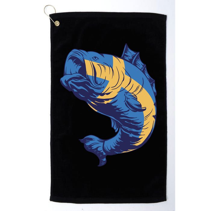 Swedish Flag Fish Golf Towel