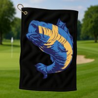 Swedish Flag Fish Golf Towel