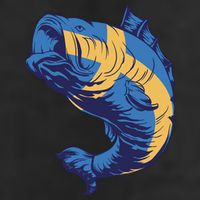 Swedish Flag Fish Golf Towel