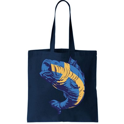 Swedish Flag Fish Tote Bag