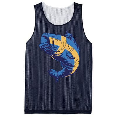 Swedish Flag Fish Mesh Reversible Basketball Jersey Tank