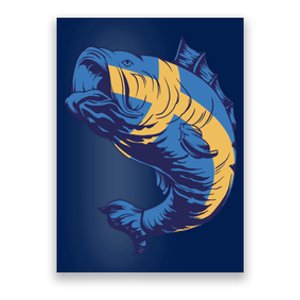 Swedish Flag Fish Poster