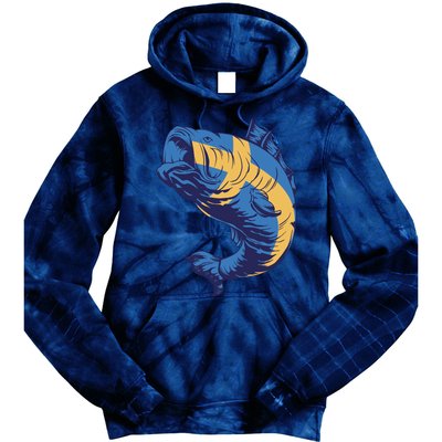 Swedish Flag Fish Tie Dye Hoodie