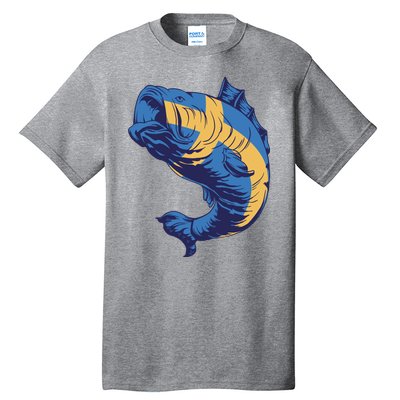 Swedish Flag Fish Tall T-Shirt