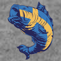 Swedish Flag Fish Hooded Wearable Blanket