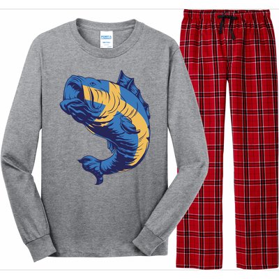 Swedish Flag Fish Long Sleeve Pajama Set