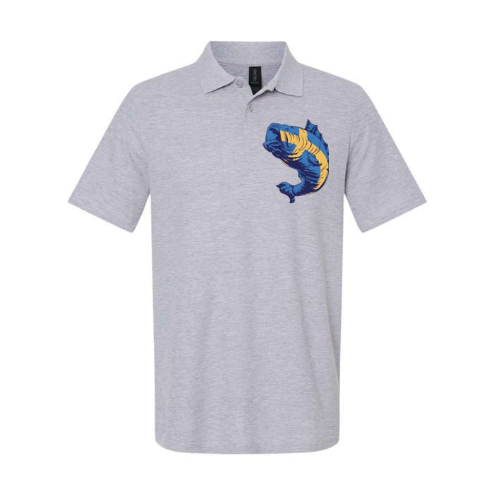 Swedish Flag Fish Softstyle Adult Sport Polo