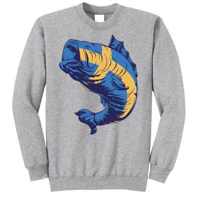 Swedish Flag Fish Tall Sweatshirt