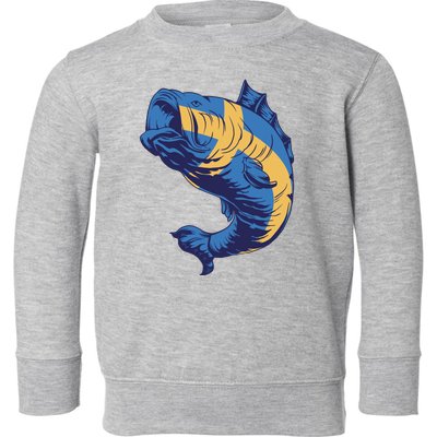 Swedish Flag Fish Toddler Sweatshirt