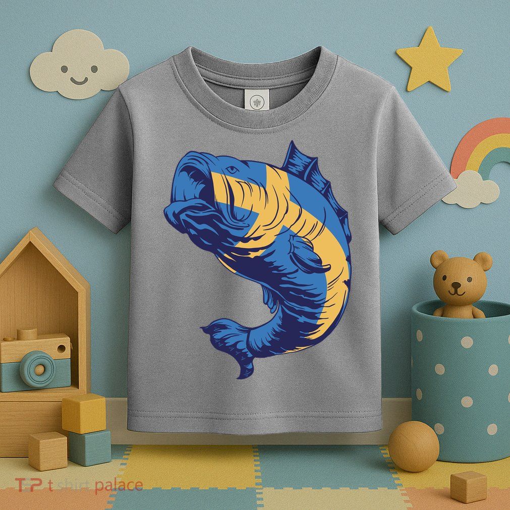 Swedish Flag Fish Toddler T-Shirt