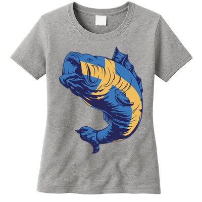 Swedish Flag Fish Womens T-Shirt