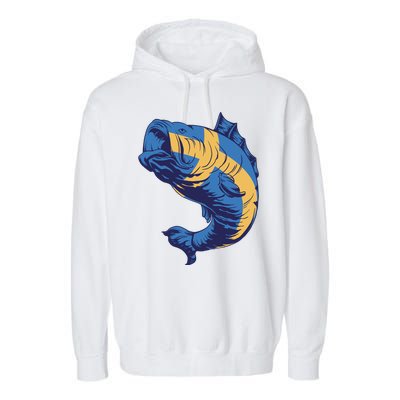 Swedish Flag Fish Garment-Dyed Fleece Hoodie