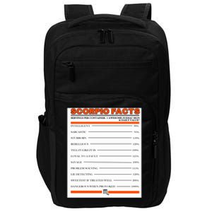 Scorpio Facts Funny Gift Impact Tech Backpack