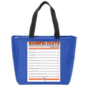 Scorpio Facts Funny Gift Zip Tote Bag