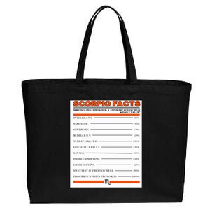 Scorpio Facts Funny Gift Cotton Canvas Jumbo Tote