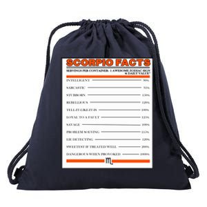 Scorpio Facts Funny Gift Drawstring Bag