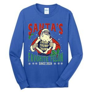 SantaS Favorite Felon Since 2024 Christmas Xmas Tall Long Sleeve T-Shirt