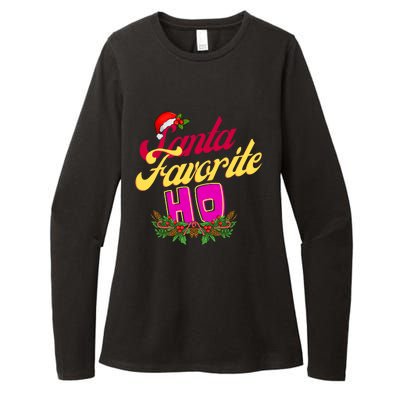 SantaS Favorite Funny Christmas Hat Womens CVC Long Sleeve Shirt