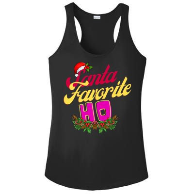 SantaS Favorite Funny Christmas Hat Ladies PosiCharge Competitor Racerback Tank