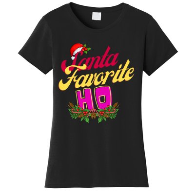 SantaS Favorite Funny Christmas Hat Women's T-Shirt