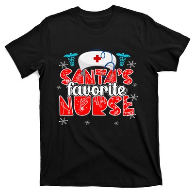 SantaS Favorite Funny Nurse Hat Christmas Xmas Cute Cool T-Shirt