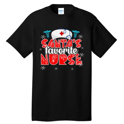 SantaS Favorite Funny Nurse Hat Christmas Xmas Cute Cool Tall T-Shirt