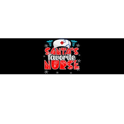 SantaS Favorite Funny Nurse Hat Christmas Xmas Cute Cool Bumper Sticker