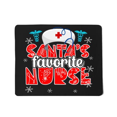 SantaS Favorite Funny Nurse Hat Christmas Xmas Cute Cool Mousepad