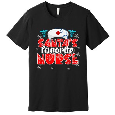 SantaS Favorite Funny Nurse Hat Christmas Xmas Cute Cool Premium T-Shirt