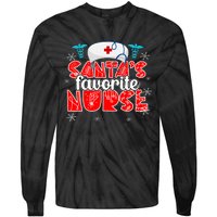 SantaS Favorite Funny Nurse Hat Christmas Xmas Cute Cool Tie-Dye Long Sleeve Shirt