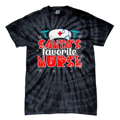 SantaS Favorite Funny Nurse Hat Christmas Xmas Cute Cool Tie-Dye T-Shirt