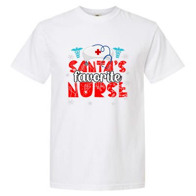 SantaS Favorite Funny Nurse Hat Christmas Xmas Cute Cool Garment-Dyed Heavyweight T-Shirt