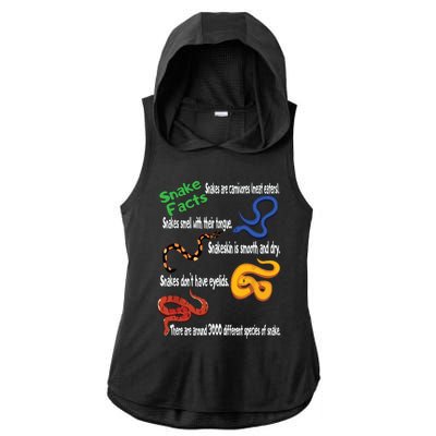 Snake Facts Funny Boy Girl Snake Lover Ladies PosiCharge Tri-Blend Wicking Draft Hoodie Tank