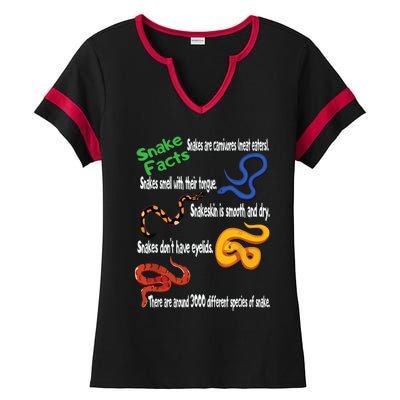 Snake Facts Funny Boy Girl Snake Lover Ladies Halftime Notch Neck Tee