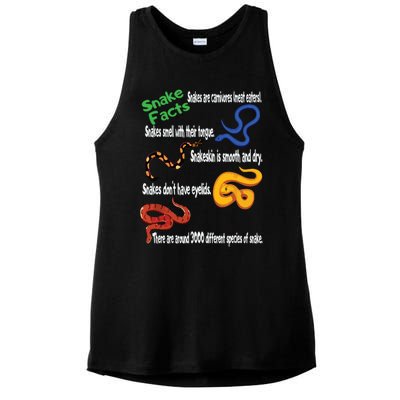 Snake Facts Funny Boy Girl Snake Lover Ladies PosiCharge Tri-Blend Wicking Tank