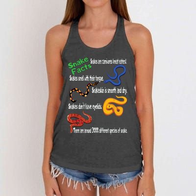 Snake Facts Funny Boy Girl Snake Lover Women's Knotted Racerback Tank