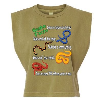 Snake Facts Funny Boy Girl Snake Lover Garment-Dyed Women's Muscle Tee