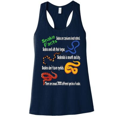 Snake Facts Funny Boy Girl Snake Lover Women's Racerback Tank