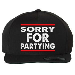 Sorry Funny For Partying Halloween Birthday Humor Wool Snapback Cap