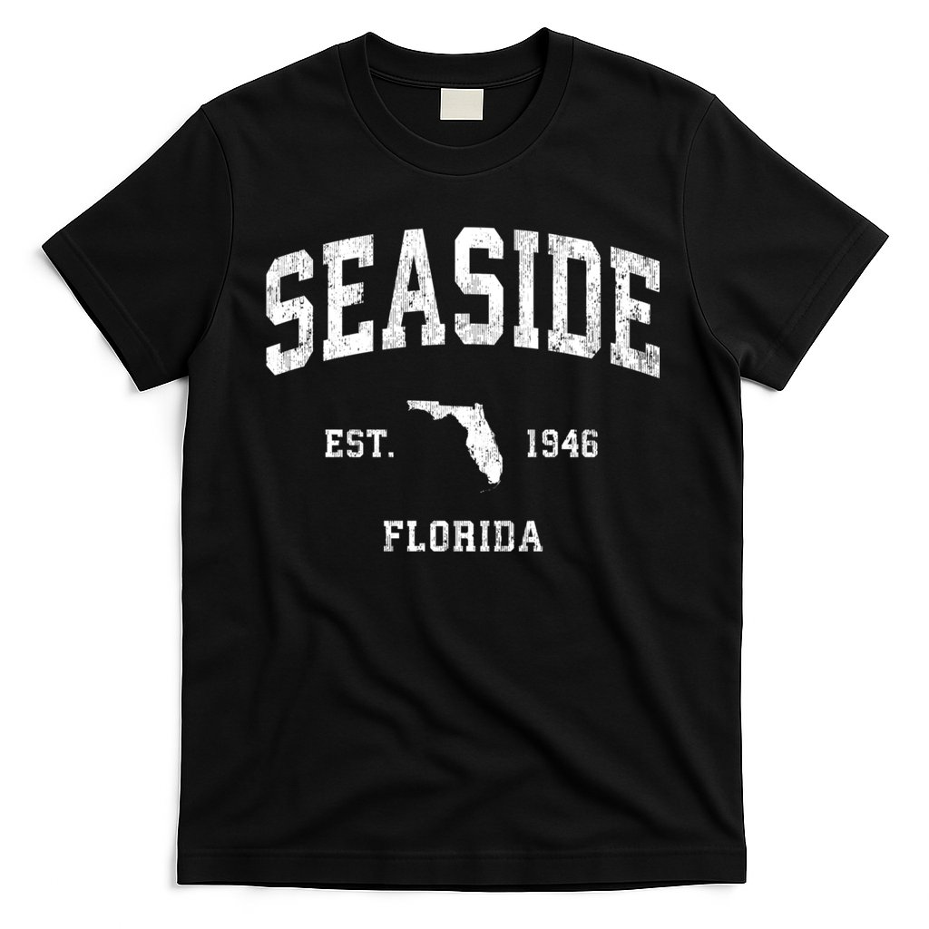 Seaside Florida Fl Vintage Athletic T-Shirt