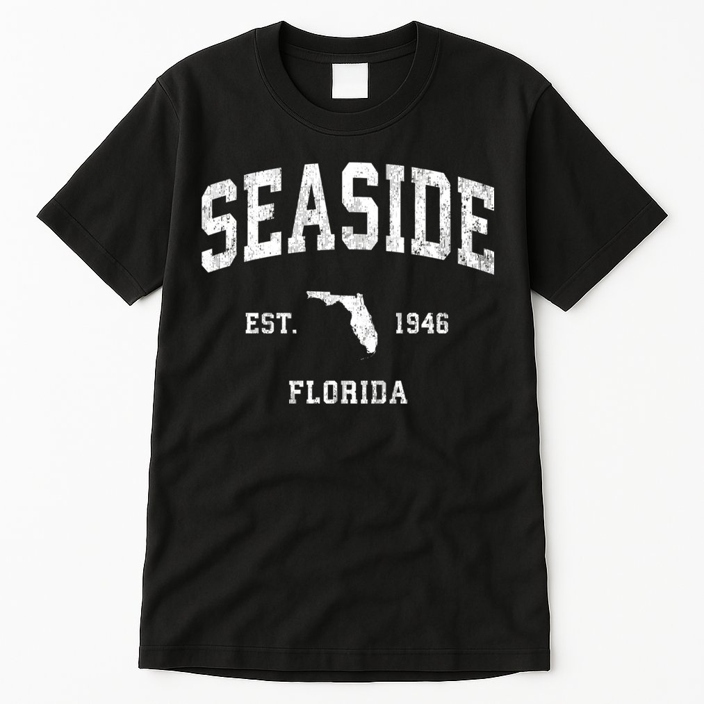 Seaside Florida Fl Vintage Athletic Tall T-Shirt